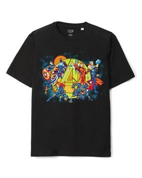 graphic print loose fit crew-neck t-shirt