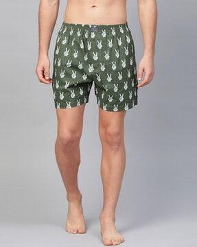 graphic print mid-rise boxers