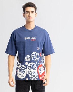 graphic print oversized crew-neck t-shirt