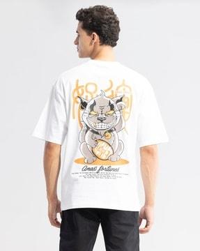 graphic print oversized crew-neck t-shirt