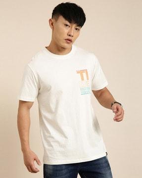 graphic print oversized fit crew-neck t-shirt