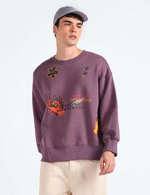 graphic print oversized sweatshirt