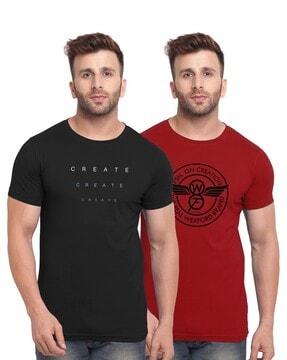 graphic print pack of 2 t-shirt