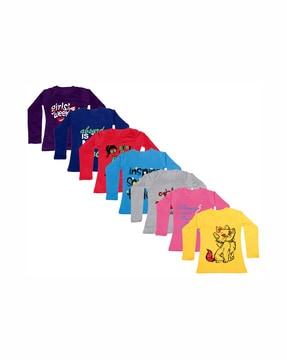 graphic print pack of 7 t-shirt