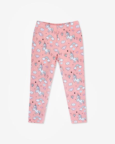 graphic print pants with elasticated waist