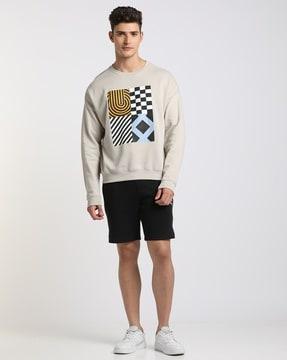 graphic print regular fit sweatshirt