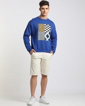 graphic print regular fit sweatshirt