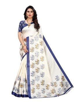 graphic print regular saree