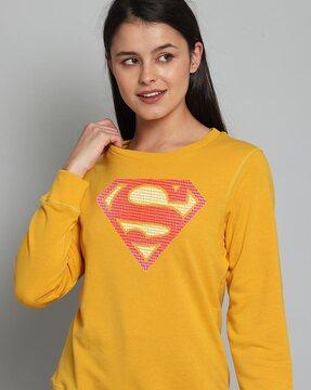 graphic print round-neck sweatshirt