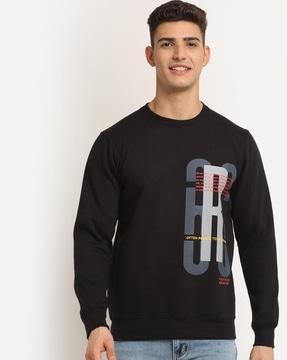 graphic print round-neck sweatshirt