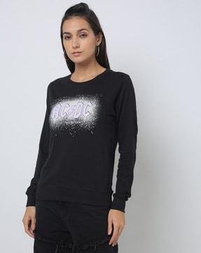 graphic print round-neck sweatshirt