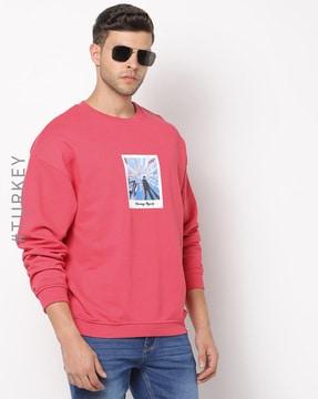 graphic print round-neck sweatshirt