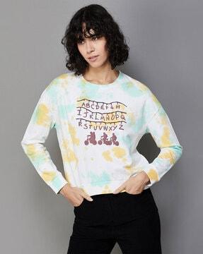 graphic print round-neck sweatshirt