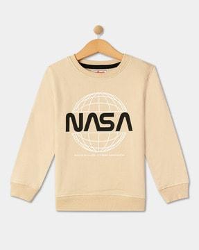 graphic print round-neck sweatshirt