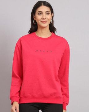 graphic print round-neck sweatshirt