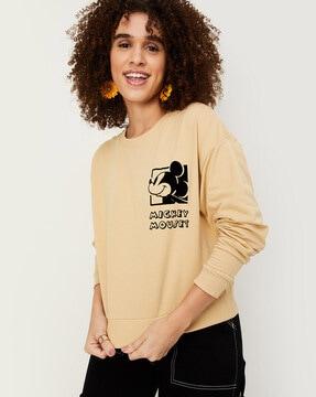 graphic print round-neck sweatshirt