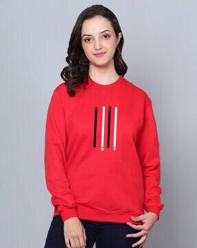 graphic print round-neck sweatshirt