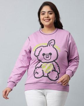 graphic print round-neck sweatshirt