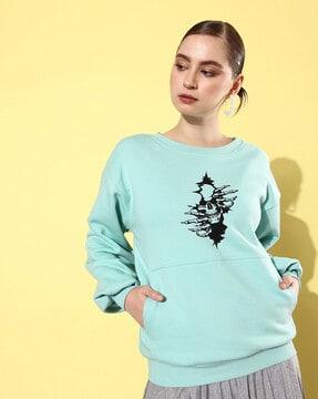 graphic print round-neck sweatshirt