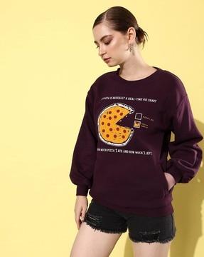 graphic print round-neck sweatshirt