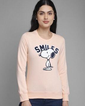 graphic print round-neck sweatshirt