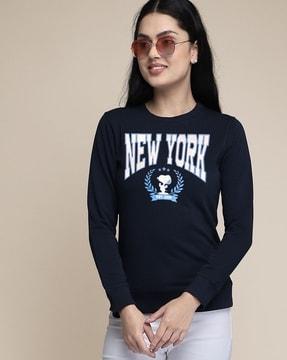 graphic print round-neck sweatshirt