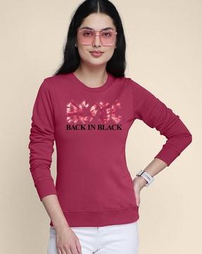 graphic print round-neck sweatshirt