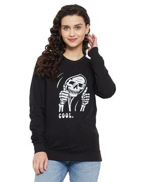 graphic print round-neck sweatshirt