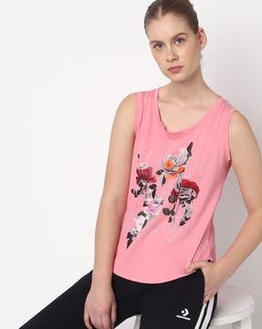 graphic print round-neck t-shirt