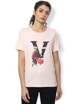 graphic print round-neck t-shirt