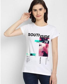 graphic print round-neck t-shirt