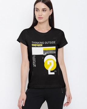 graphic print round-neck t-shirt