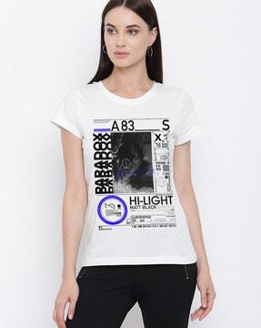 graphic print round-neck t-shirt