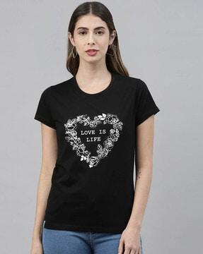 graphic print round-neck t-shirt