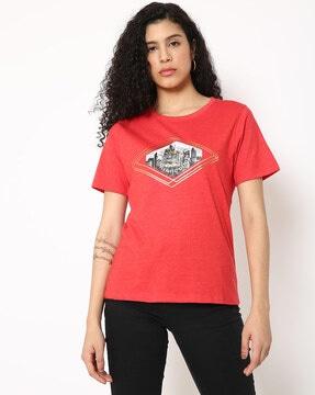 graphic print round-neck t-shirt