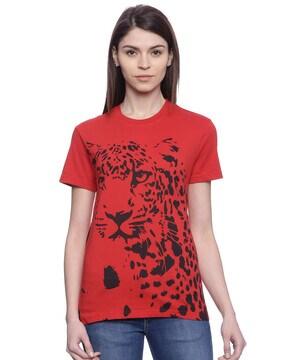 graphic print round neck t-shirt