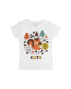 graphic print round neck t-shirt