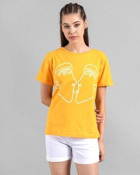 graphic print round-neck t-shirt