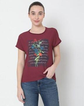 graphic print round-neck t-shirt