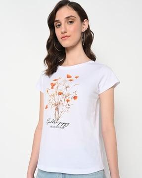 graphic print round-neck t-shirt