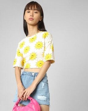 graphic print round-neck t-shirt