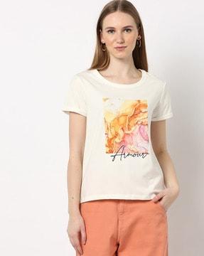 graphic print round-neck t-shirt