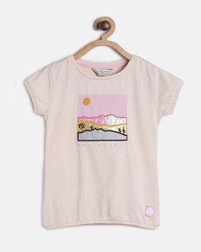 graphic print round-neck t-shirt