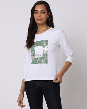 graphic print round-neck t-shirt