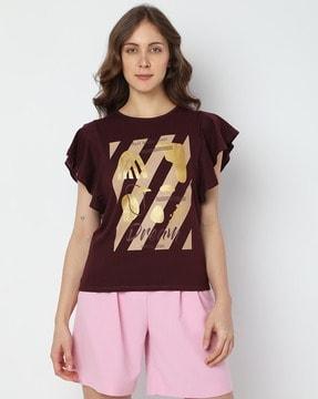 graphic print round-neck t-shirt