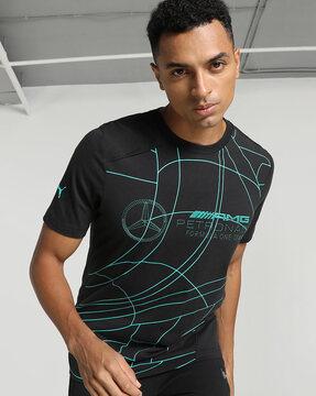 graphic-print round-neck t-shirt