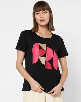 graphic print round-neck t-shirt