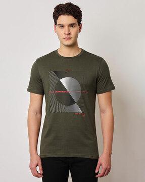 graphic print round-neck t-shirt