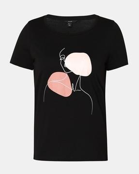 graphic print round-neck t-shirt