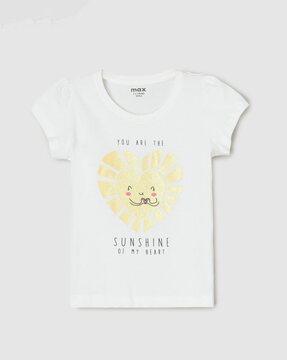 graphic print round-neck t-shirt